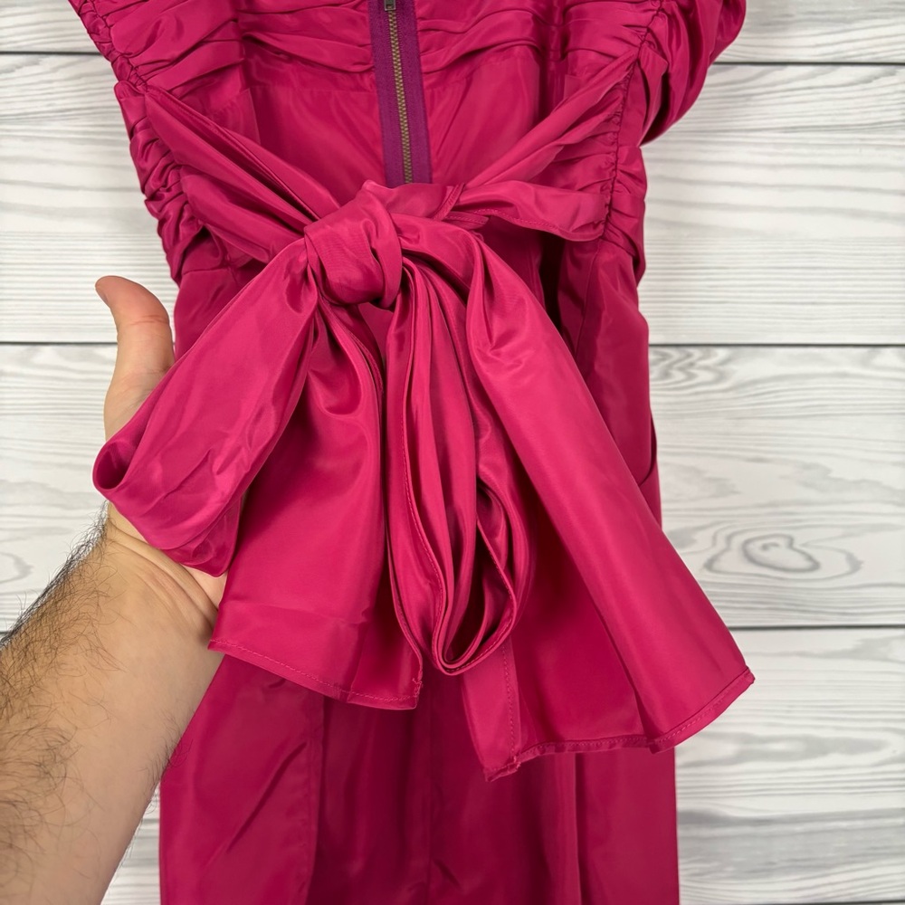Plenty by Tracy Reese Ruched Pink Fuchsia Cocktail Dress NWT Size 4 - Picture 5 of 9